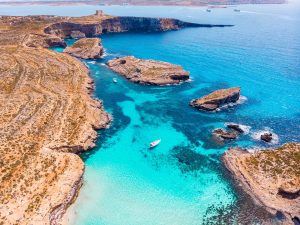 Vue sur la mer à Malte