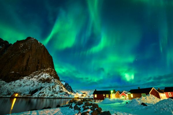 Aurores boréales, Islande