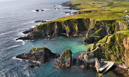 Dunquin,Pier,In,County,Kerry,In,Ireland.,Drone,Point,Of Dunquin,Pier,In,County,Kerry,In,Ireland.,Drone,Point,Of