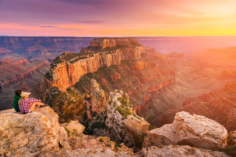 Coucher de soleil au Grand Canyon, Etats-Unis